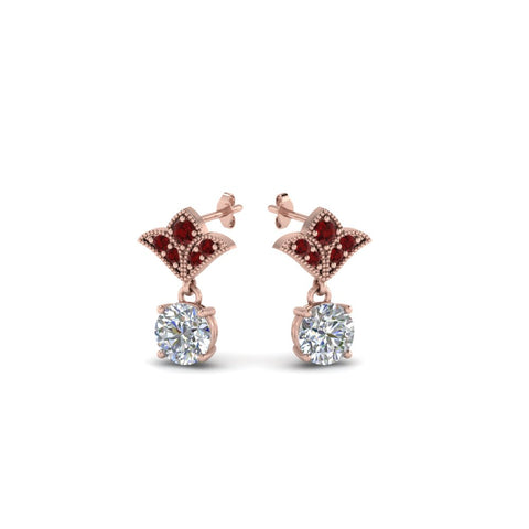 art-deco-inspired-round-drop-earring-with-ruby-in-14K-rose-gold-FDEAR8425-0.25CTGRUDR-NL-RG