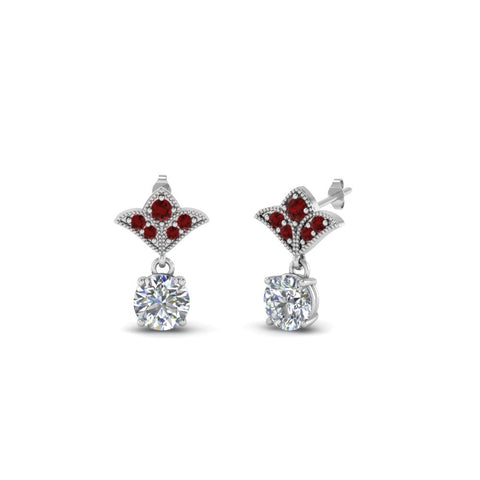 art-deco-inspired-round-drop-earring-with-ruby-in-14K-white-gold-FDEAR8425-0.25CTGRUDR-NL-WG