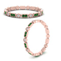 Thumbnail 30 - art-deco-thin-stacking-diamond-eternity-band-with-emerald-in-rose-gold-FDEWB2139GEMGRANGLE3-NL-RG.jpg