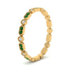 Load image into Gallery viewer, art-deco-thin-stacking-diamond-eternity-band-with-emerald-in-yellow-gold-FDEWB2139GEMGRANGLE3-NL-YG.jpg