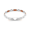 Load image into Gallery viewer, art-deco-thin-stacking-diamond-eternity-band-with-orange-sapphire-in-white-gold-FDEWB2139GSAORANGLE3-NL-WG.jpg