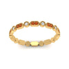 Load image into Gallery viewer, art-deco-thin-stacking-diamond-eternity-band-with-orange-sapphire-in-yellow-gold-FDEWB2139GSAORANGLE3-NL-YG.jpg