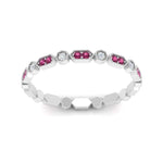 Load image into Gallery viewer, art-deco-thin-stacking-diamond-eternity-band-with-pink-sapphire-in-white-gold-FDEWB2139GSADRPIANGLE3-NL-WG.jpg
