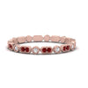 Load image into Gallery viewer, art-deco-thin-stacking-diamond-eternity-band-with-ruby-in-rose-gold-FDEWB2139GRUDRANGLE3-NL-RG.jpg