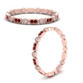 Thumbnail 34 - art-deco-thin-stacking-diamond-eternity-band-with-ruby-in-rose-gold-FDEWB2139GRUDRANGLE3-NL-RG.jpg