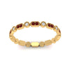 Load image into Gallery viewer, art-deco-thin-stacking-diamond-eternity-band-with-ruby-in-yellow-gold-FDEWB2139GRUDRANGLE3-NL-YG.jpg