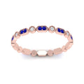 Thumbnail 15 - art-deco-thin-stacking-diamond-eternity-band-with-sapphire-in-rose-gold-FDEWB2139GSABLANGLE3-NL-RG.jpg