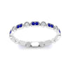 Load image into Gallery viewer, art-deco-thin-stacking-diamond-eternity-band-with-sapphire-in-white-gold-FDEWB2139GSABLANGLE3-NL-WG.jpg