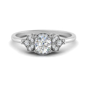 Art Deco Vintage Round Cut Engagement Ring