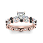 Load image into Gallery viewer, asscher-black-diamond-floating-marquise-accent-ring-with-eternity-wedding-band-in-rose-gold-FDEWB9398ASGBLACKANGLE5-NL-RG.jpg?v=1758801944
