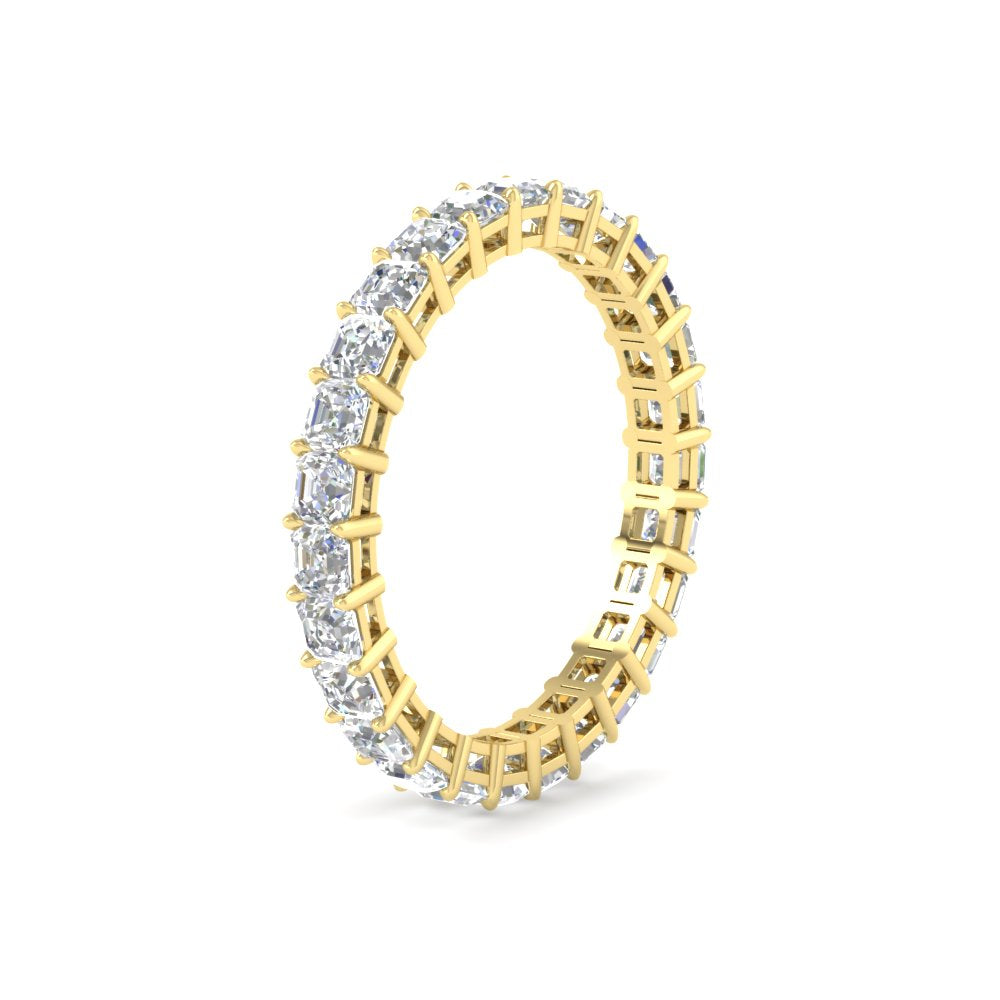 asscher-cut-3-carat-eternity-diamond-wedding-band-in-yellow-gold-FDEWB8321ASANGLE2-3.00CT-NL-YG