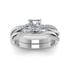 Load image into Gallery viewer, asscher-cut-Infinity-twist-diamond-matching-bridal-set-in-14K-white-gold-FD8253AS-NL-WG