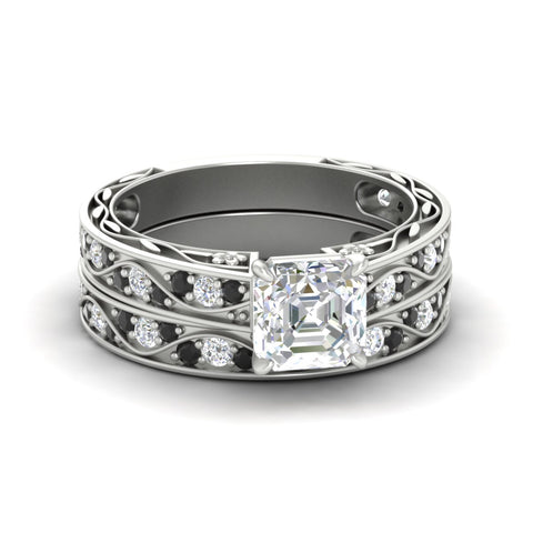 asscher-cut-antique-filigree-black-diamond-bridal-ring-set-in-white-gold-fdens3543asgblacksleep-nl-wg.jpg