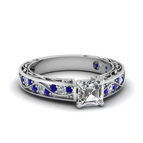 asscher-cut-antique-filigree-diamond-ring-with-blue-sapphire-in-14K-white-gold-FDENS3543ASRGSABL-NL-WG_b916044f-802e-41bb-b8e8-67345e6faa45