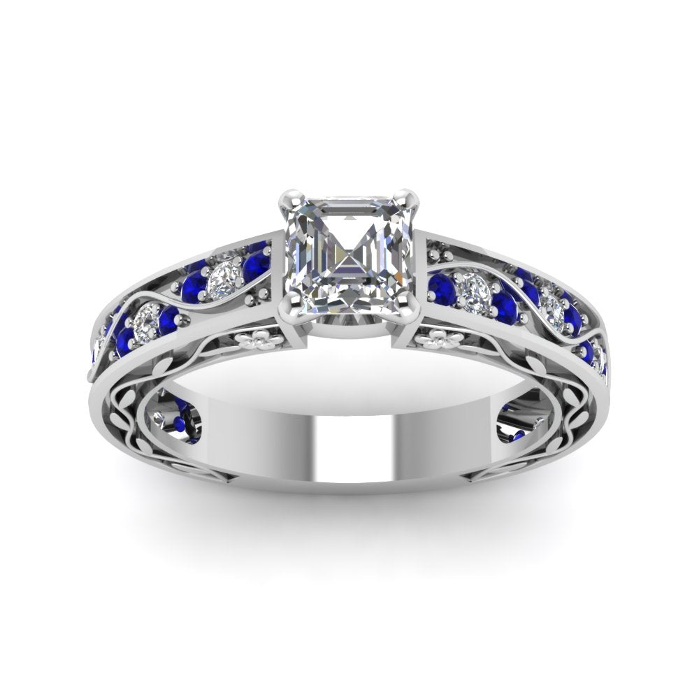 asscher-cut-antique-filigree-diamond-ring-with-blue-sapphire-in-950-platinum-FDENS3543ASRGSABLANGLE5-NL-WG