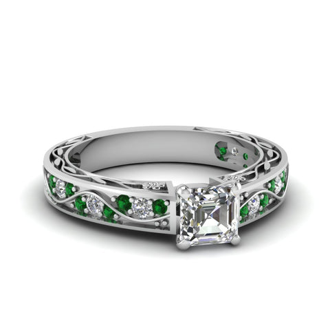 asscher-cut-antique-filigree-diamond-ring-with-emerald-in-14K-white-gold-FDENS3543ASRGEMGR-NL-WG_65c03dba-135c-4b11-8b6f-f73721e83c51
