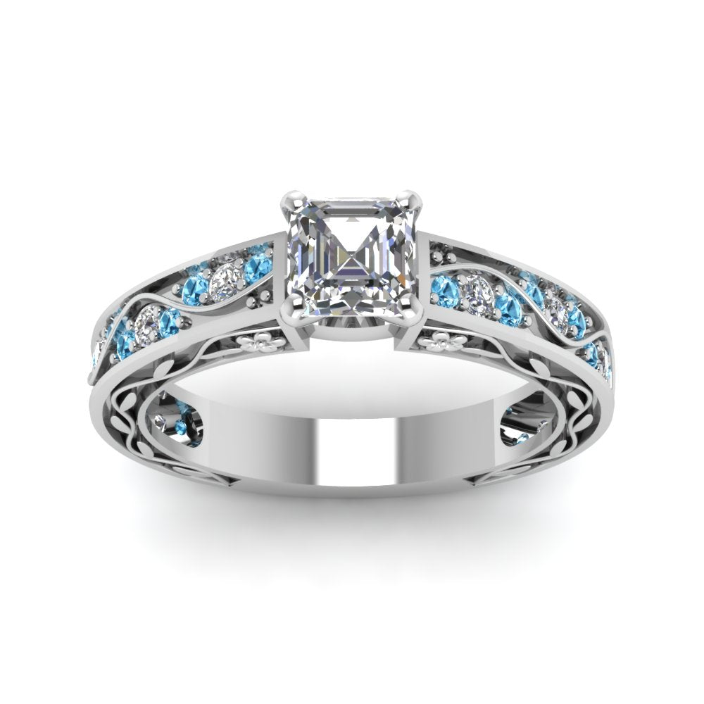 asscher-cut-antique-filigree-diamond-ring-with-ice-blue-topaz-in-14K-white-gold-FDENS3543ASRGICBLTOANGLE5-NL-WG_565048c7-cbd2-4f86-88c0-2a742b70981d