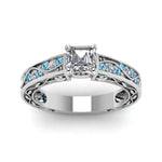 Load image into Gallery viewer, asscher-cut-antique-filigree-diamond-ring-with-ice-blue-topaz-in-950-platinum-FDENS3543ASRGICBLTOANGLE5-NL-WG_7ccb1d4a-5e36-45b0-b134-566c1d086beb
