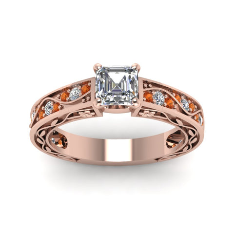 asscher-cut-antique-filigree-diamond-ring-with-orange-sapphire-in-14K-rose-gold-FDENS3543ASRGSAORANGLE5-NL-RG_4f54ebc0-6dd6-4bbd-9152-fc248204359f