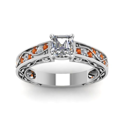 asscher-cut-antique-filigree-diamond-ring-with-orange-sapphire-in-14K-white-gold-FDENS3543ASRGSAORANGLE5-NL-WG_f2bd7b0b-3c6c-4091-be8b-e7a83c4b0bf9