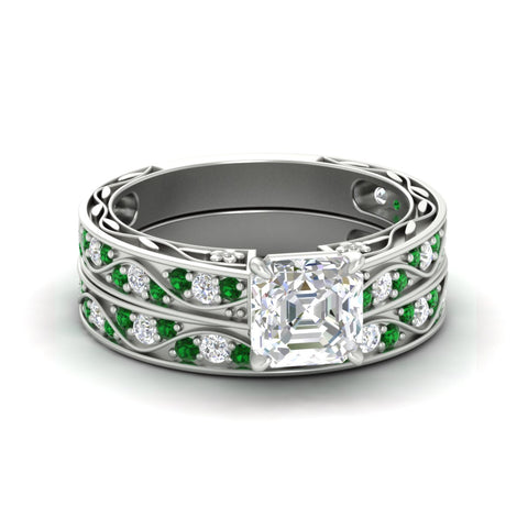 asscher-cut-antique-filigree-emerald-bridal-ring-set-in-white-gold-fdens3543asgemgrsleep-nl-wg.jpg