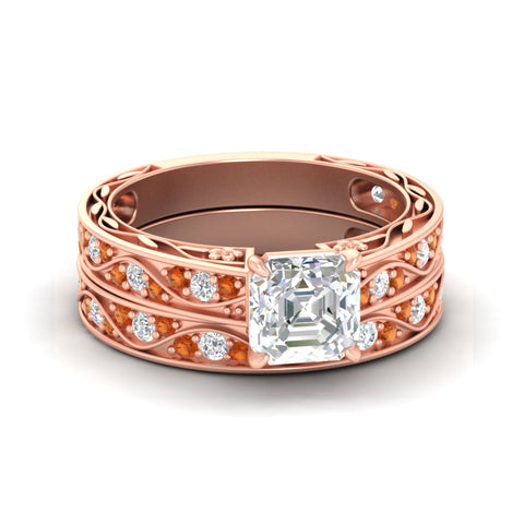 asscher-cut-antique-filigree-orange-sapphire-bridal-ring-set-in-rose-gold-fdens3543asgsaorsleep-nl-rg.jpg