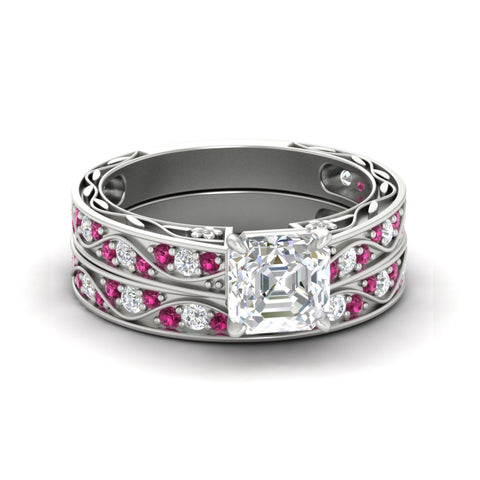 asscher-cut-antique-filigree-pink-sapphire-bridal-ring-set-in-white-gold-fdens3543asgsadrpisleep-nl-wg.jpg
