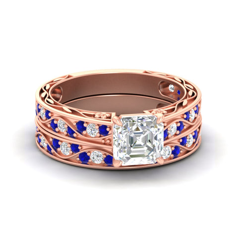 asscher-cut-antique-filigree-sapphire-bridal-ring-set-in-rose-gold-fdens3543asgsablsleep-nl-rg.jpg