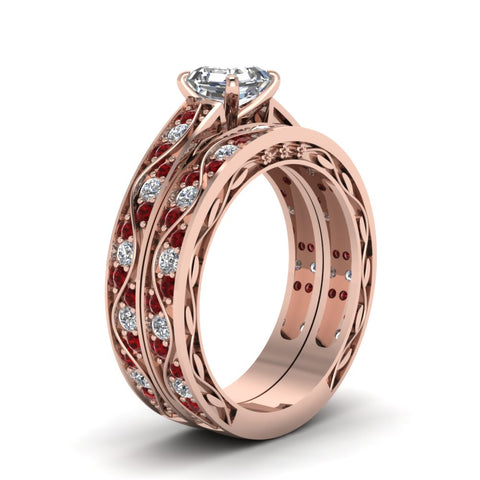 asscher-cut-antique-filigree-wedding-ring-set-with-ruby-in-rose-gold-FDENS3543ASGRUDRANGLE2-NL-RG