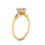 Load image into Gallery viewer, asscher-cut-bar-baguette-3-stone-diamond-engagement-ring-in-FDENS100ASR-NL-YG

