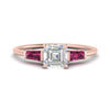 Load image into Gallery viewer, asscher-cut-bar-baguette-3-stone-pink-sapphire-engagement-ring-in-rose-gold-FDENS100ASRGSADRPI-NL-RG
