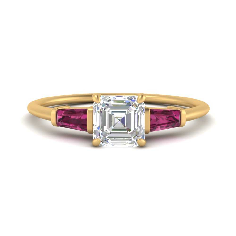 asscher-cut-bar-baguette-3-stone-pink-sapphire-engagement-ring-in-FDENS100ASRGSADRPI-NL-YG