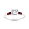 Load image into Gallery viewer, asscher-cut-bar-baguette-3-stone-ruby-engagement-ring-in-white-gold-FDENS100ASRGRUDRANGLE5-NL-WG