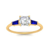 Load image into Gallery viewer, asscher-cut-bar-baguette-3-stone-sapphire-engagement-ring-in-yellow-gold-FDENS100ASRGSABLANGLE5-NL-YG