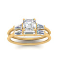 Thumbnail 26 - asscher-cut-bar-set-diamond-ring-with-matching-3-baguette-wedding-band-in-yellow-gold-FDENS100ASANGLE5-NL-YG