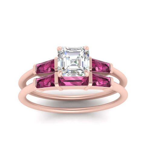 asscher-cut-bar-set-pink-sapphire-ring-with-matching-3-baguette-wedding-band-in-rose-gold-FDENS100ASGSADRPIANGLE5-NL-RG