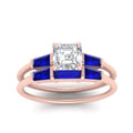 Thumbnail 5 - asscher-cut-bar-set-sapphire-ring-with-matching-3-baguette-wedding-band-in-rose-gold-FDENS100ASGSABLANGLE5-NL-RG