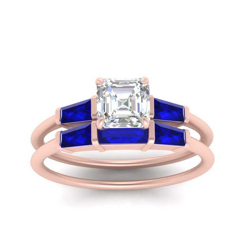 asscher-cut-bar-set-sapphire-ring-with-matching-3-baguette-wedding-band-in-rose-gold-FDENS100ASGSABLANGLE5-NL-RG