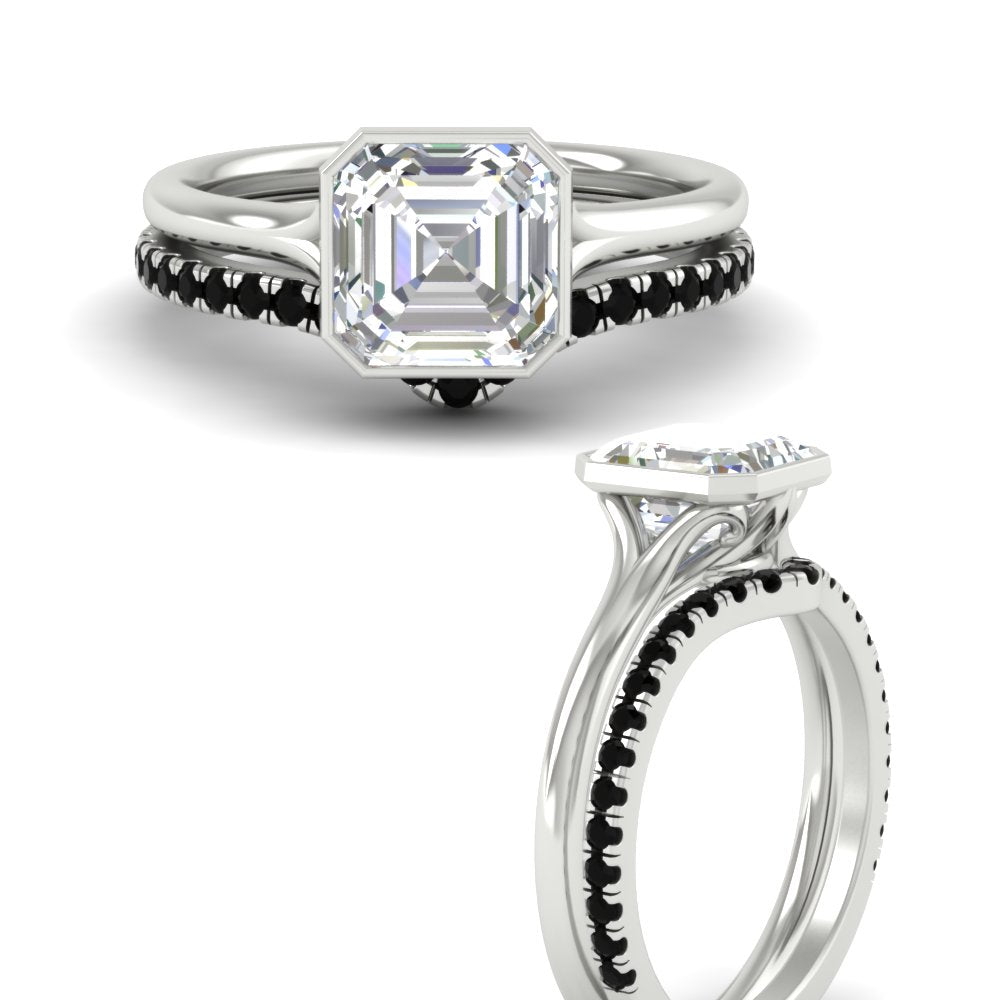 asscher-cut-bezel-solitaire-ring-with-black-diamond-band-in-white-gold-FD11229ASGBLACKANGLE3-NL-WG.jpg?v=1758702913