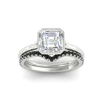 Load image into Gallery viewer, asscher-cut-bezel-solitaire-ring-with-black-diamond-band-in-white-gold-FD11229ASGBLACKANGLE5-NL-WG.jpg?v=1758702913
