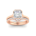 Load image into Gallery viewer, asscher-cut-bezel-solitaire-ring-with-diamond-band-in-rose-gold-FD11229ASANGLE5-NL-RG.jpg?v=1758702913
