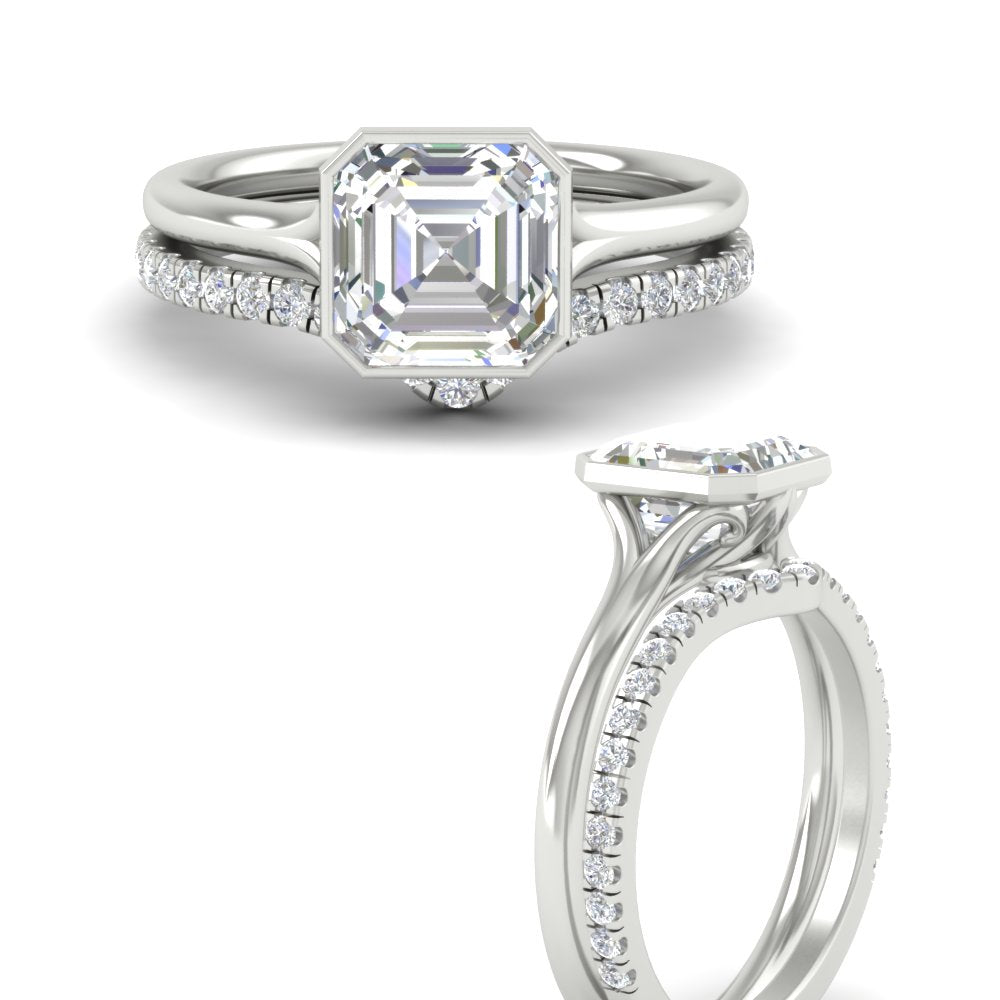 asscher-cut-bezel-solitaire-ring-with-diamond-band-in-white-gold-FD11229ASANGLE3-NL-WG.jpg?v=1758702913