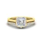 Load image into Gallery viewer, asscher-cut-bezel-solitaire-ring-with-diamond-band-in-yellow-gold-FD11229AS-NL-YG.jpg?v=1758702913
