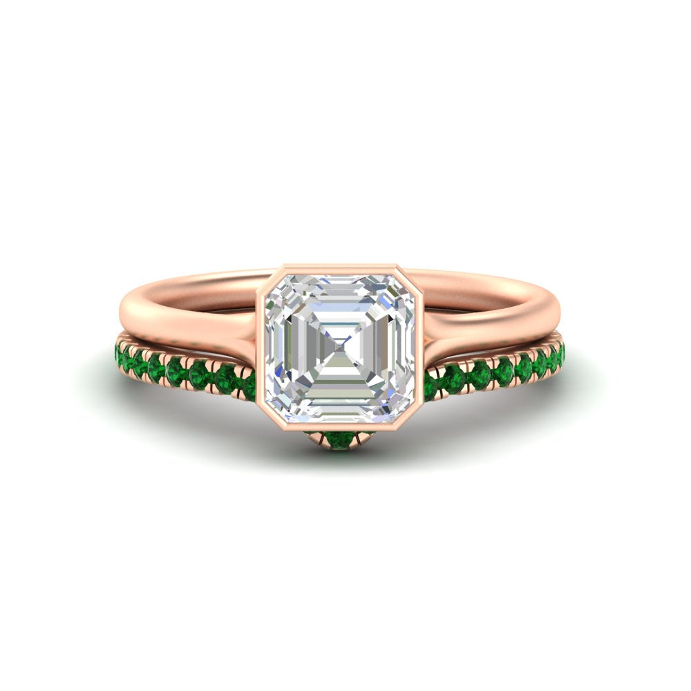 asscher-cut-bezel-solitaire-ring-with-emerald-band-in-rose-gold-FD11229ASGEMGR-NL-RG.jpg?v=1758702913