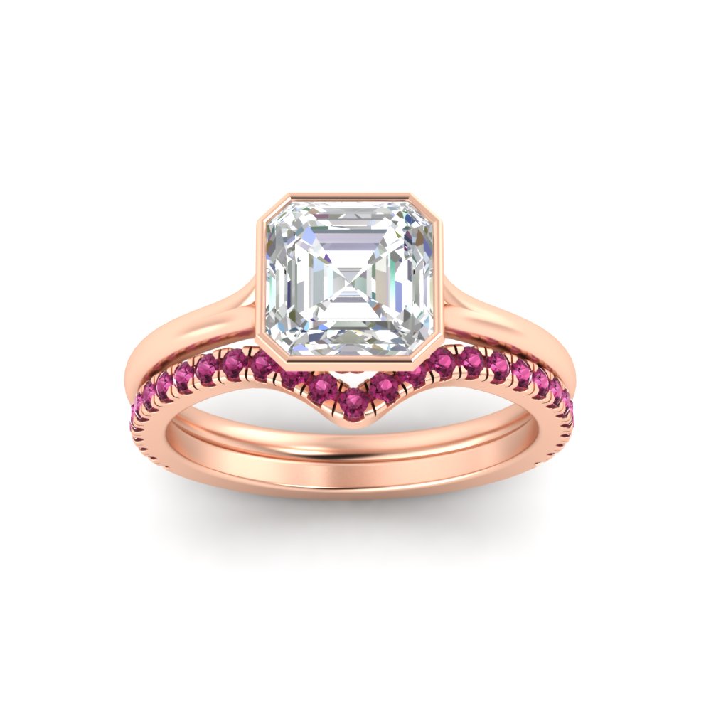 asscher-cut-bezel-solitaire-ring-with-pink-sapphire-band-in-rose-gold-FD11229ASGSADRPIANGLE5-NL-RG.jpg?v=1758702913