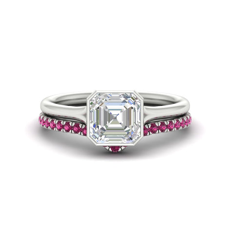 asscher-cut-bezel-solitaire-ring-with-pink-sapphire-band-in-white-gold-FD11229ASGSADRPI-NL-WG_d4c43910-a69e-40d8-96d6-2a41ed82afc4.jpg?v=1758708920