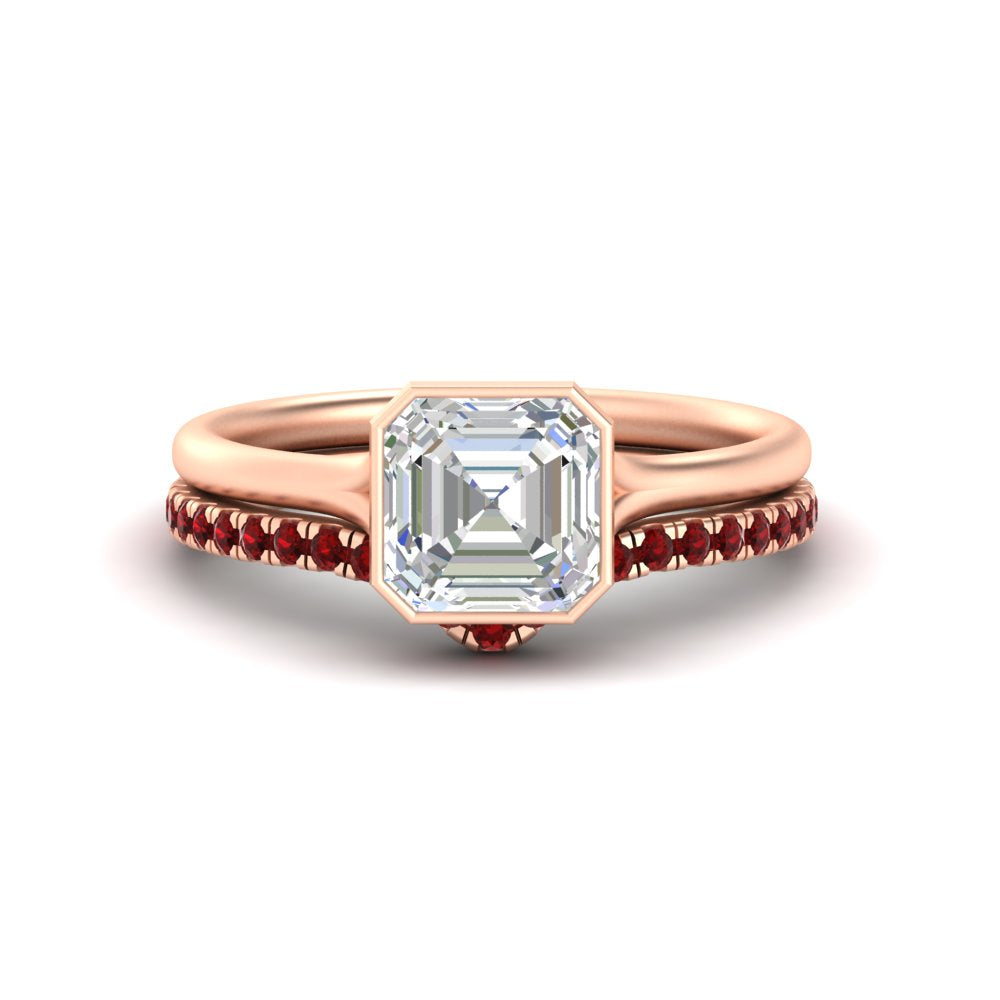 asscher-cut-bezel-solitaire-ring-with-ruby-band-in-rose-gold-FD11229ASGRUDR-NL-RG.jpg?v=1758702913