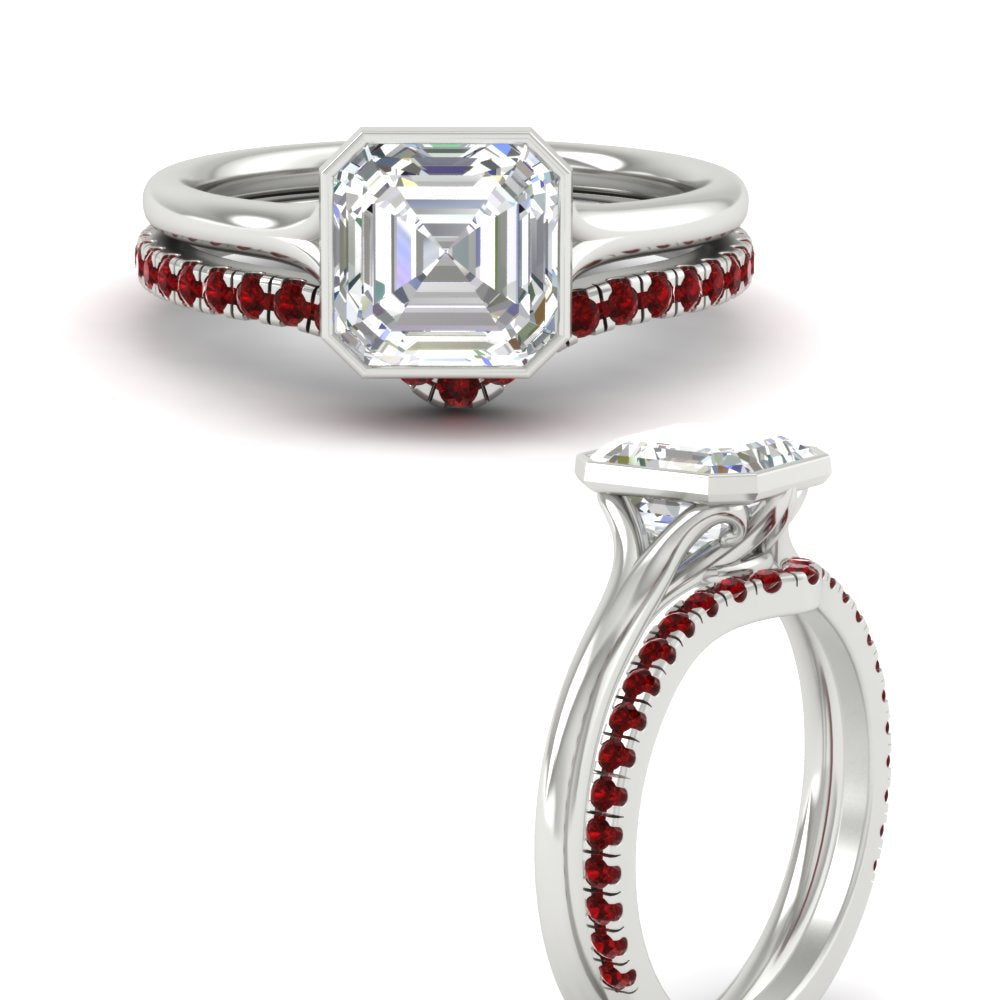 asscher-cut-bezel-solitaire-ring-with-ruby-band-in-white-gold-FD11229ASGRUDRANGLE3-NL-WG.jpg?v=1758702913