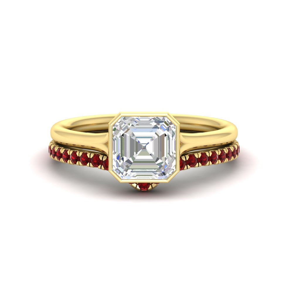 asscher-cut-bezel-solitaire-ring-with-ruby-band-in-yellow-gold-FD11229ASGRUDR-NL-YG.jpg?v=1758702913