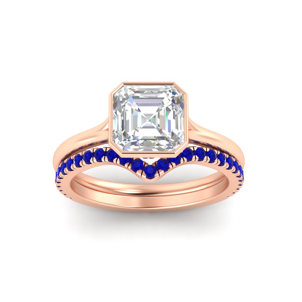 asscher-cut-bezel-solitaire-ring-with-sapphire-band-in-rose-gold-FD11229ASGSABLANGLE5-NL-RG.jpg?v=1758702913